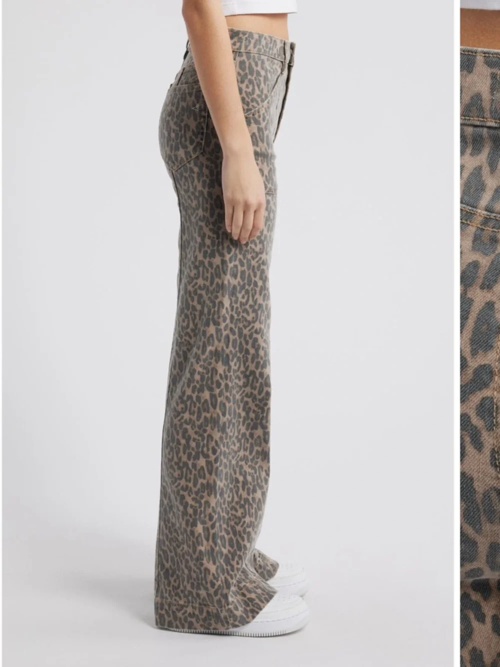 Hidden Jeans Leopard Print Wide Leg Pants - Picture 3 of 10